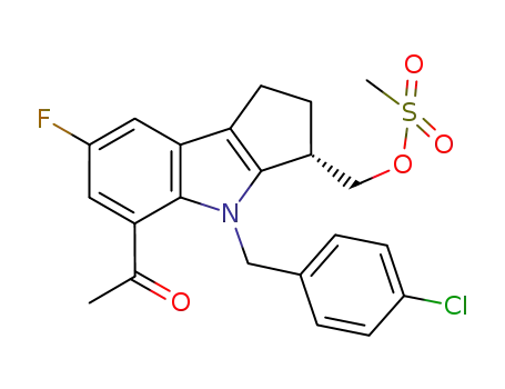 methanesulfonic acid 5-acetyl-4-(4-chloro-benzyl)-7-fluoro-1,2,3,4-tetrahydro-cyclopenta[<i>b</i>]indol-3-ylmethyl ester