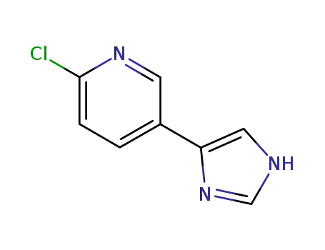 Molecular Structure of 790262-70-3 (Pyridine,  2-chloro-5-(1H-imidazol-4-yl)-  (9CI))