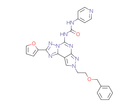 1-[8-(2-benzyloxy-ethyl)-2-furan-2-yl-8<i>H</i>-pyrazolo[4,3-<i>e</i>][1,2,4]triazolo[1,5-<i>c</i>]pyrimidin-5-yl]-3-pyridin-4-yl-urea