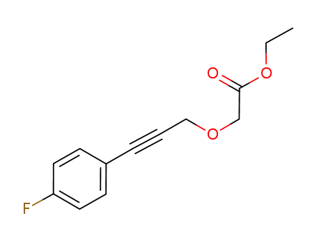Molecular Structure of 923026-22-6 (Acetic acid, 2-[[3-(4-fluorophenyl)-2-propyn-1-yl]oxy]-, ethyl ester)