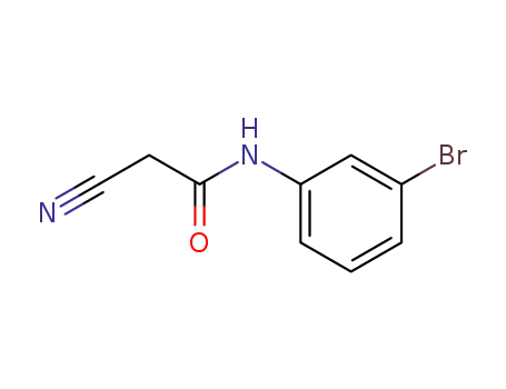 Molecular Structure of 63034-91-3 (2-Cyano-N-(3-broMophenyl)-acetaMide)