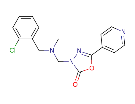 3-[[(2-chlorobenzyl)-methyl-amino]methyl]-5-(pyridin-4-yl)-1,3,4-oxadiazol-2(3H)-one