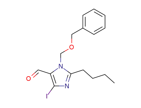 Molecular Structure of 154371-51-4 (1-Benzyloxymethyl-2-butyl-4-iodoimidazole-5-carboxaldehyde)