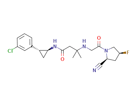 3-({2-[(2S,4S)-2-cyano-4-fluoropyrrolidin-1-yl]-2-oxoethyl}amino)-3-methyl-N-[(1S,2R)-2-(3-chlorophenyl)cyclopropyl]butanamide