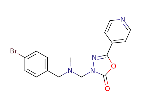 3-[[(4-bromobenzyl)-methyl-amino]methyl]-5-(pyridin-4-yl)-1,3,4-oxadiazol-2(3H)-one