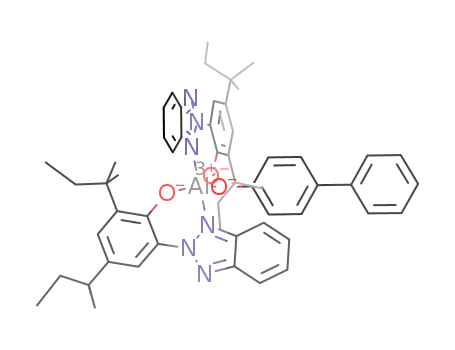 Molecular Structure of 1206697-22-4 ([Al(O(p-C<sub>6</sub>H<sub>4</sub>Ph))(2-(2H-benzo[d][1,2,3]triazol-2-yl)-4,6-di-tert-pentylphenol(-1H))2])