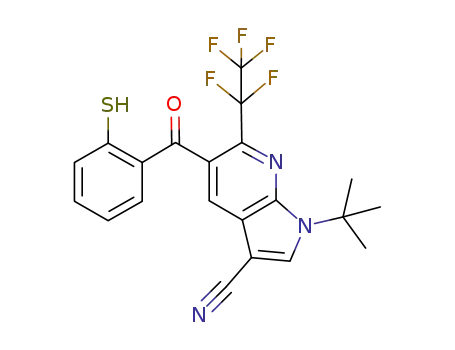 1-tert-butyl-6-(pentafluoroethyl)-5-(2-sulfanylbenzoyl)-1H-pyrrolo[2,3-b]pyridine-3-carbonitrile