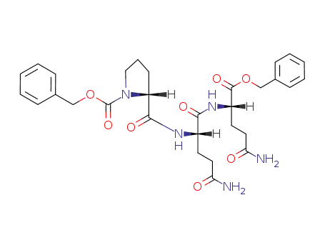 Molecular Structure of 140834-97-5 (Z-D-Pro-Gln-Gln-OBzl)