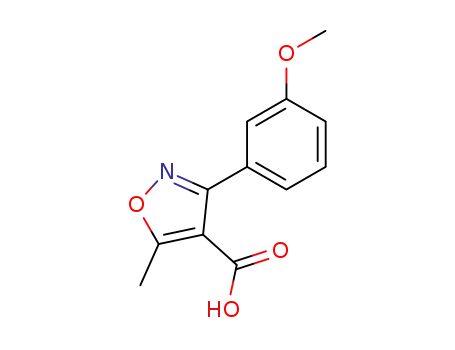 Molecular Structure of 93002-09-6 (3-(3-methoxyphenyl)-5-methylisoxazole-4-carboxylic acid)