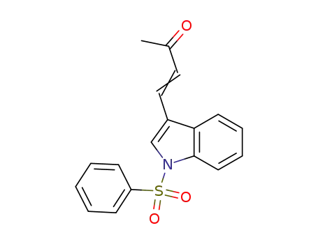 Molecular Structure of 90734-70-6 (1H-Indole, 3-(3-oxo-1-butenyl)-1-(phenylsulfonyl)-)