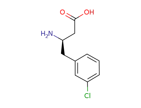 Molecular Structure of 785038-49-5 ((R)-3-AMINO-4-(3-CHLOROPHENYL)BUTANOIC ACID)