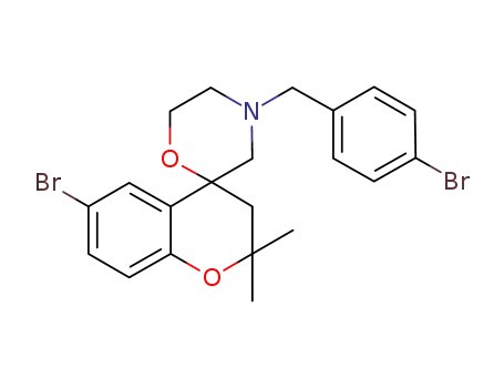 4'-(4-bromobenzyl)-6-bromo-2,2-dimethyl-2,3-dihydrospiro[chromene-4,2'-[1,4]-oxazinane]