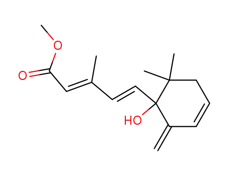 5-<1-Hydroxy-6.6-dimethyl-2-methylen-Δ<sup>3</sup>-cyclohexenyl-(1)>-3-methyl-pentadien-(2trans.4trans)-saeuremethylester