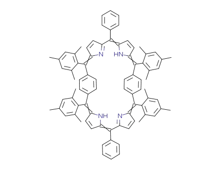 10,25-diphenyl-5,15,20,30-tetramesityl-A,D-di-p-benzi[28]hexaphyrin(1.1.1.1.1.1)