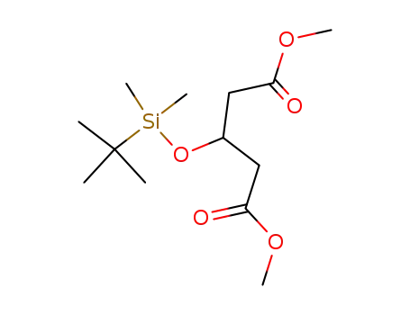 Molecular Structure of 112904-68-4 (Pentanedioic acid, 3-[[(1,1-dimethylethyl)dimethylsilyl]oxy]-, dimethyl
ester)