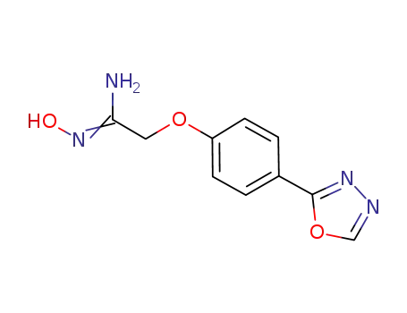 Molecular Structure of 258521-20-9 (2-[4-(1,3,4-OXADIAZOL-2-YL)PHENOXY]ACETAMIDOXIME)
