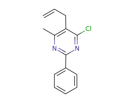 Molecular Structure of 263352-13-2 (5-allyl-4-chloro-6-methyl-2-phenylpyrimidine)