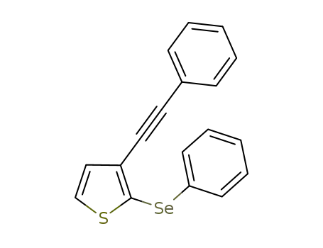 Molecular Structure of 1218795-46-0 (3-(phenylethynyl)-2-(phenylselenyl)thiophene)
