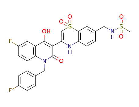 Molecular Structure of 1174735-48-8 (C<sub>26</sub>H<sub>21</sub>F<sub>2</sub>N<sub>3</sub>O<sub>6</sub>S<sub>2</sub>)