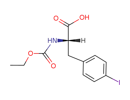 Molecular Structure of 117161-23-6 ((S)-2-Ethoxycarbonylamino-3-(4-iodo-phenyl)-propionic acid)