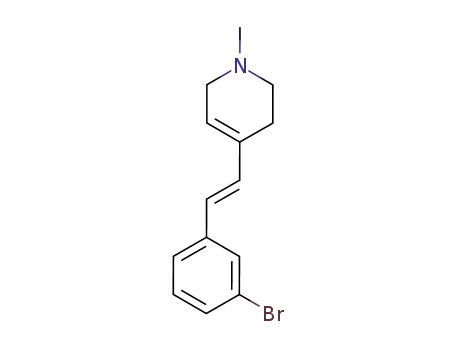 Molecular Structure of 141686-03-5 (4-[(E)-2-(3-bromophenyl)ethenyl]-1-methyl-1,2,3,6-tetrahydropyridine)