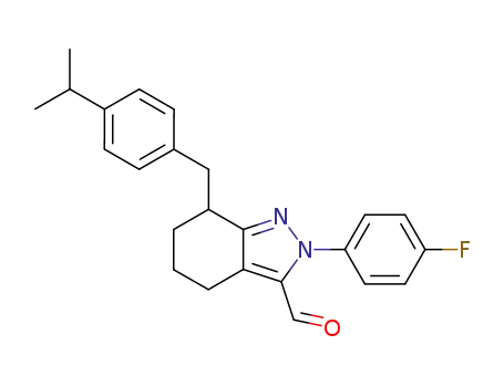 2H-Indazole-3-carboxaldehyde,
2-(4-fluorophenyl)-4,5,6,7-tetrahydro-7-[[4-(1-methylethyl)phenyl]methyl]-