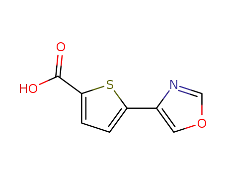 Molecular Structure of 863409-11-4 (2-Thiophenecarboxylic acid, 5-(4-oxazolyl)-)