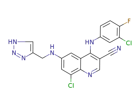 C<sub>19</sub>H<sub>12</sub>Cl<sub>2</sub>FN<sub>7</sub>