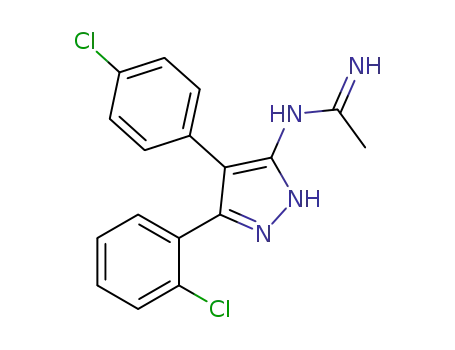 N-(3-(2-chlorophenyl)-4-(4-chlorophenyl)-1H-pyrazol-5-yl)acetamidine