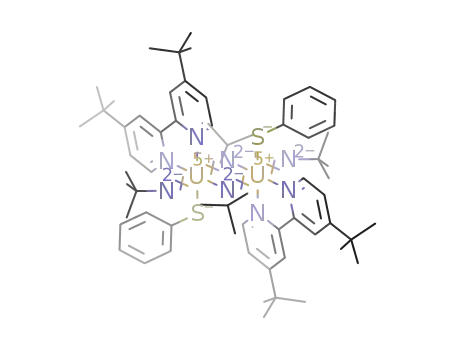 [U(N-t-Bu)2(SPh)(4,4'-di-tert-butyl-2,2'-bipyridyl)]2