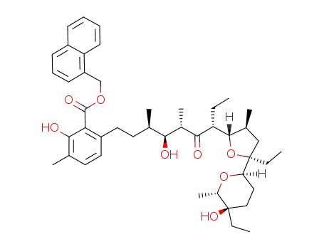 Molecular Structure of 1097648-84-4 (lasalocid 1-naphthylmethyl ester)