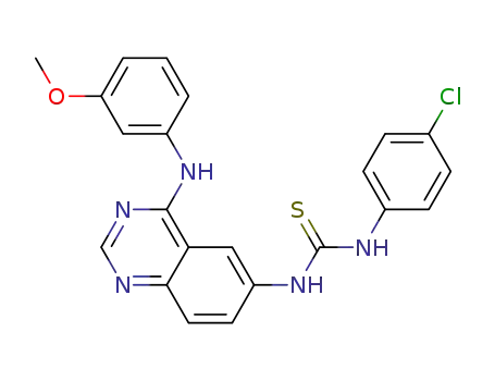 N-(4-chlorophenyl)-N'-[4-(3-methoxyanilino)quinazolin-6-yl]thiourea