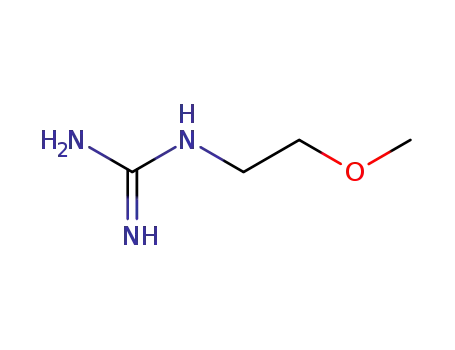 Molecular Structure of 108712-07-8 (N-(2-methoxyethyl)guanidine(SALTDATA: AcOH))