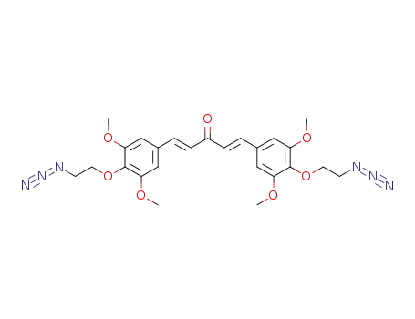 Molecular Structure of 918340-07-5 (1,4-Pentadien-3-one, 1,5-bis[4-(2-azidoethoxy)-3,5-dimethoxyphenyl]-,
(1E,4E)-)