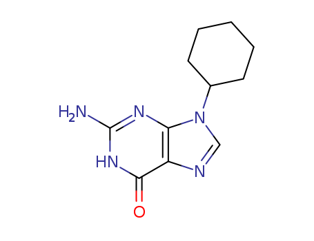 6H-Purin-6-one,2-amino-9-cyclohexyl-1,9-dihydro- cas  14937-71-4