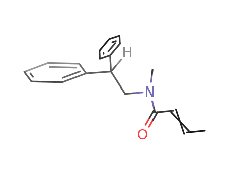 Molecular Structure of 1161731-57-2 (C<sub>6</sub>H<sub>5</sub>CH(C<sub>6</sub>H<sub>5</sub>)CH<sub>2</sub>N(CH<sub>3</sub>)C(O)CHCHCH<sub>3</sub>)
