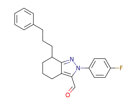 2H-Indazole-3-carboxaldehyde,
2-(4-fluorophenyl)-4,5,6,7-tetrahydro-7-(3-phenylpropyl)-