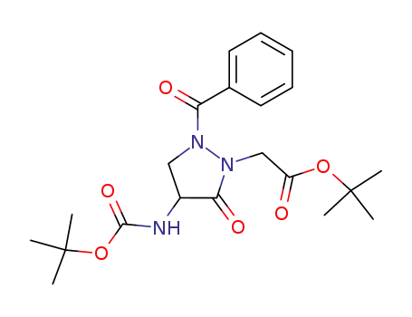 4-(R,S)-<(tert-Butoxycarbonyl)amino>-1-benzoyl-2-(tert-butylacetate)-pyrazolidin-3-one