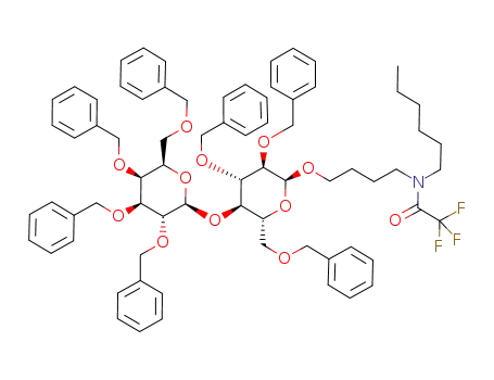 N-hexyl-N-trifluoroacetyl-4-aminobutyl 4-O-(2,3,4,6-tetra-O-benzyl-β-D-galactopyranosyl)-2,3,6-tri-O-benzyl-α-D-glucopyranoside