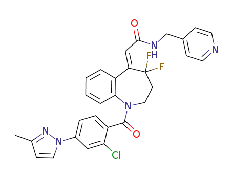 (Z)-2-{1-[2-chloro-4-(3-methyl-1H-pyrazol-1-yl)benzoyl]-4,4-difluoro-1,2,3,4-tetrahydro-5H-1-benzazepin-5-ylidene}-N-(pyridin-4-ylmethyl)acetamide