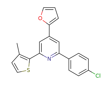 2-(4-chlorophenyl)-4-(furan-2-yl)-6-(3-methylthiophen-2-yl)pyridine