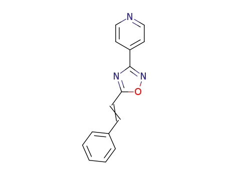 Molecular Structure of 103499-22-5 (Pyridine, 4-[5-(2-phenylethenyl)-1,2,4-oxadiazol-3-yl]-)