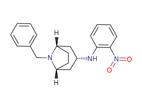 Molecular Structure of 280762-05-2 (8-Azabicyclo[3.2.1]octan-3-amine,N-(2-nitrophenyl)-8-(phenylmethyl)-, (3-exo)-)