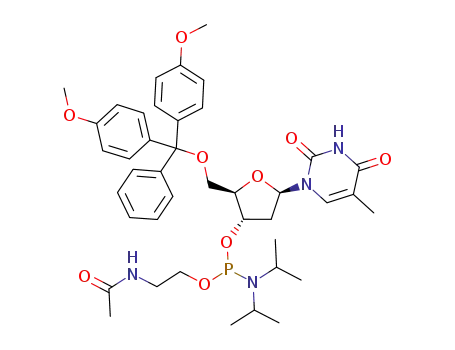 5'-O-(4,4'-dimethoxytrityl)-3'-O-[2-(N-acetylamino)ethoxy]-(N,N-diisopropylamino)phosphinyl-2'-deoxythymidine
