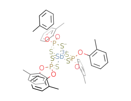 Molecular Structure of 1146634-41-4 ([Sb(S<sub>2</sub>P(OC<sub>6</sub>H<sub>4</sub>Me-o)2)3])