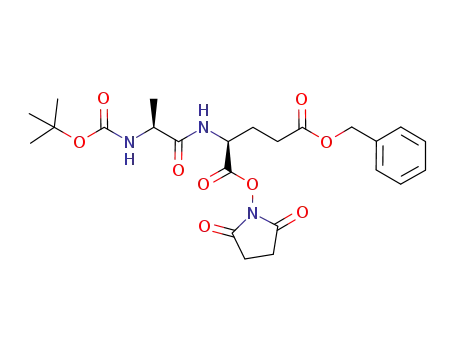 Molecular Structure of 62147-28-8 (2,5-Pyrrolidinedione,
1-[[N-[N-[(1,1-dimethylethoxy)carbonyl]-L-alanyl]-L-a-glutamyl]oxy]-,
phenylmethyl ester)