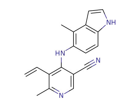 6-methyl-4-[(4-methyl-1H-indol-5-yl)amino]-5-vinylnicotinonitrile