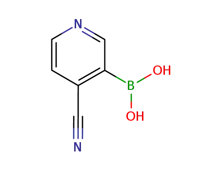 Molecular Structure of 874290-90-1 (4-CYANOPYRIDIN-3-YLBORONIC ACID)