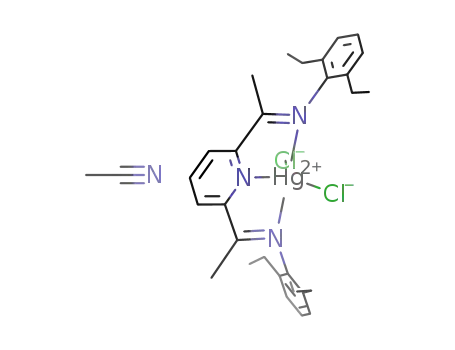 [HgCl<sub>2</sub>(2,6-bis(1-(2,6-diethylphenylimino)ethyl)pyridine)]*acetonitrile