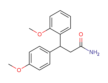 3-(2'-methoxyphenyl)-3-(4'-methoxyphenyl)propionamide